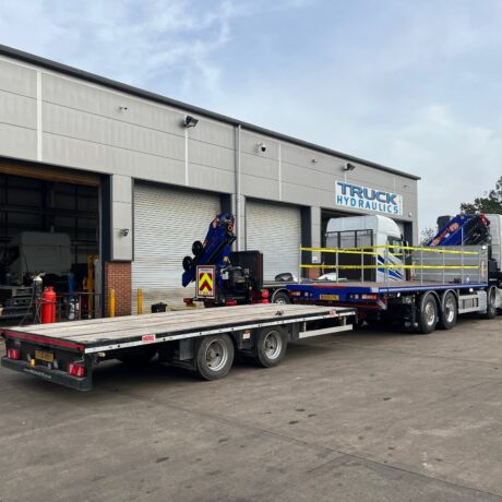 volvo yard with trailer